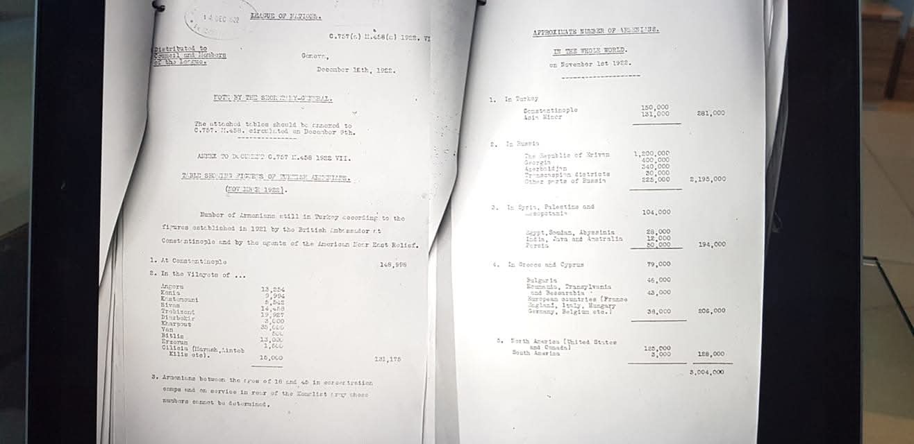 Ermeni nufus goc belgesi