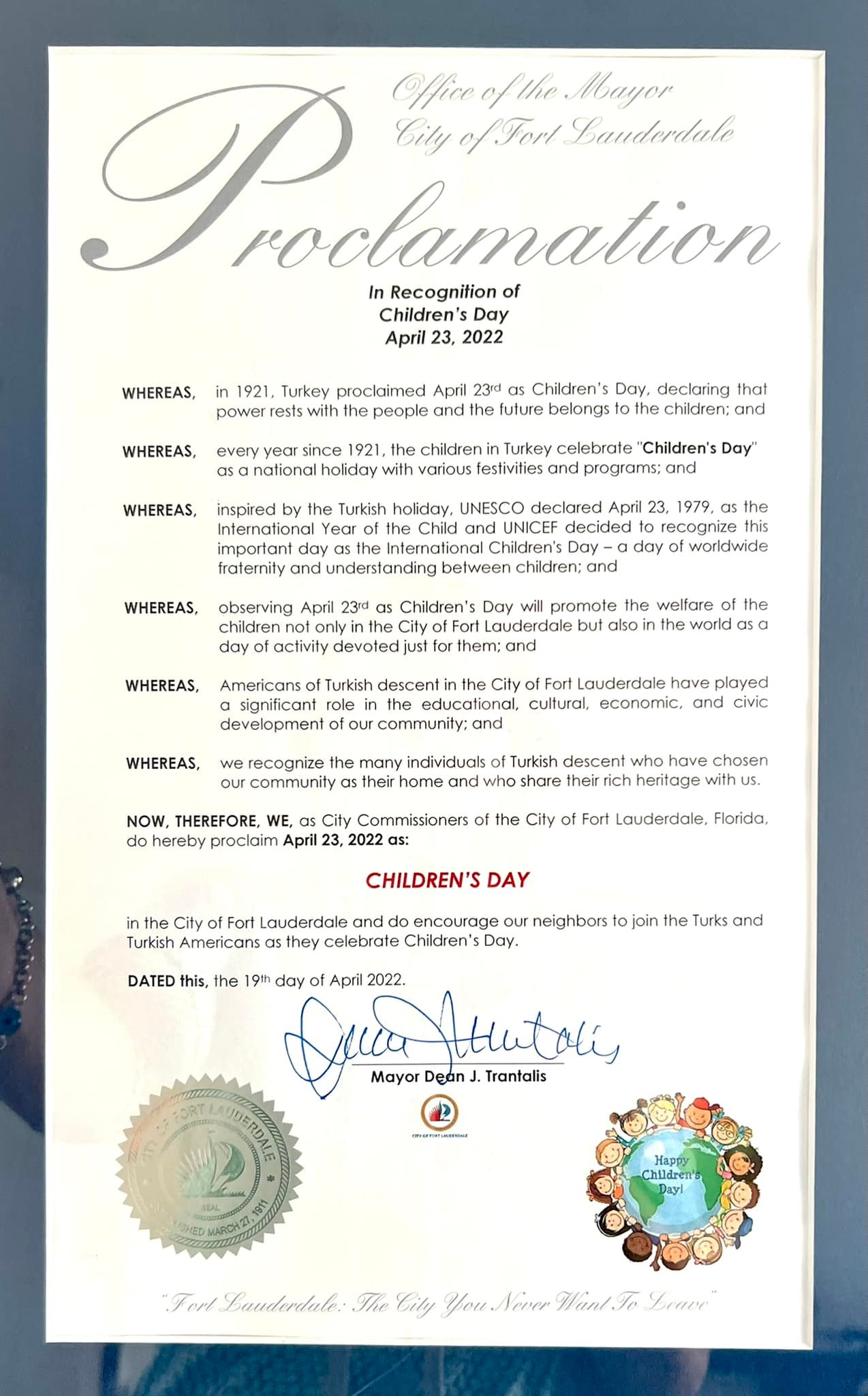 Proclamation belgesi